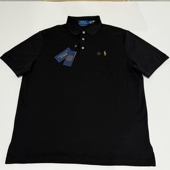 Ralph Lauren Men's Black Polo Shirt Soft Cotton size M - Picture 1 of 6